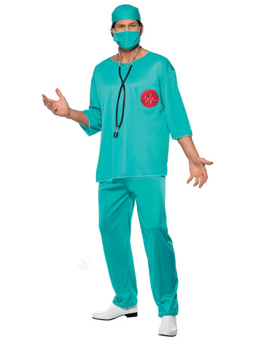 Smiffys Surgeon Costume, Green, L - Size 42inches-44inches