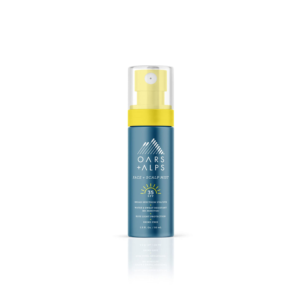 Oars + Alps Face and Scalp Mist SPF 35 Sunscreen, Protects from Blue Light, Summer Splash Scent, Water and Sweat Resistant, Travel Size, 1.5 Fl Oz