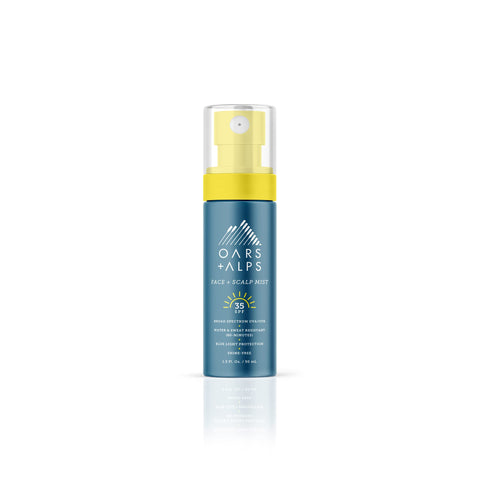 Oars + Alps Face and Scalp Mist SPF 35 Sunscreen, Protects from Blue Light, Summer Splash Scent, Water and Sweat Resistant, Travel Size, 1.5 Fl Oz
