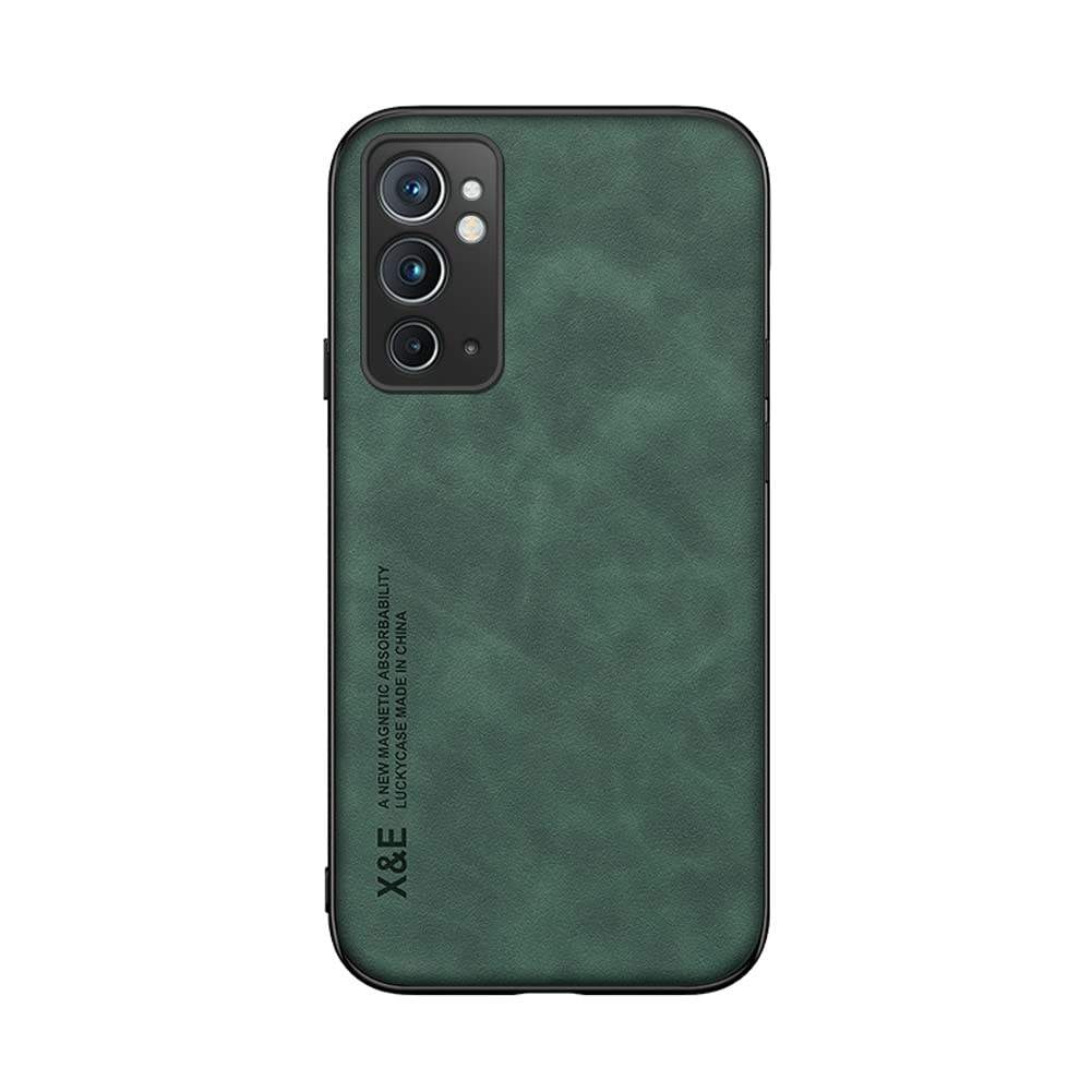 Kepuch Silklike Case for Oneplus 9RT 5G - Cover Bumper Built-in Metal Plate for Oneplus 9RT 5G - Green