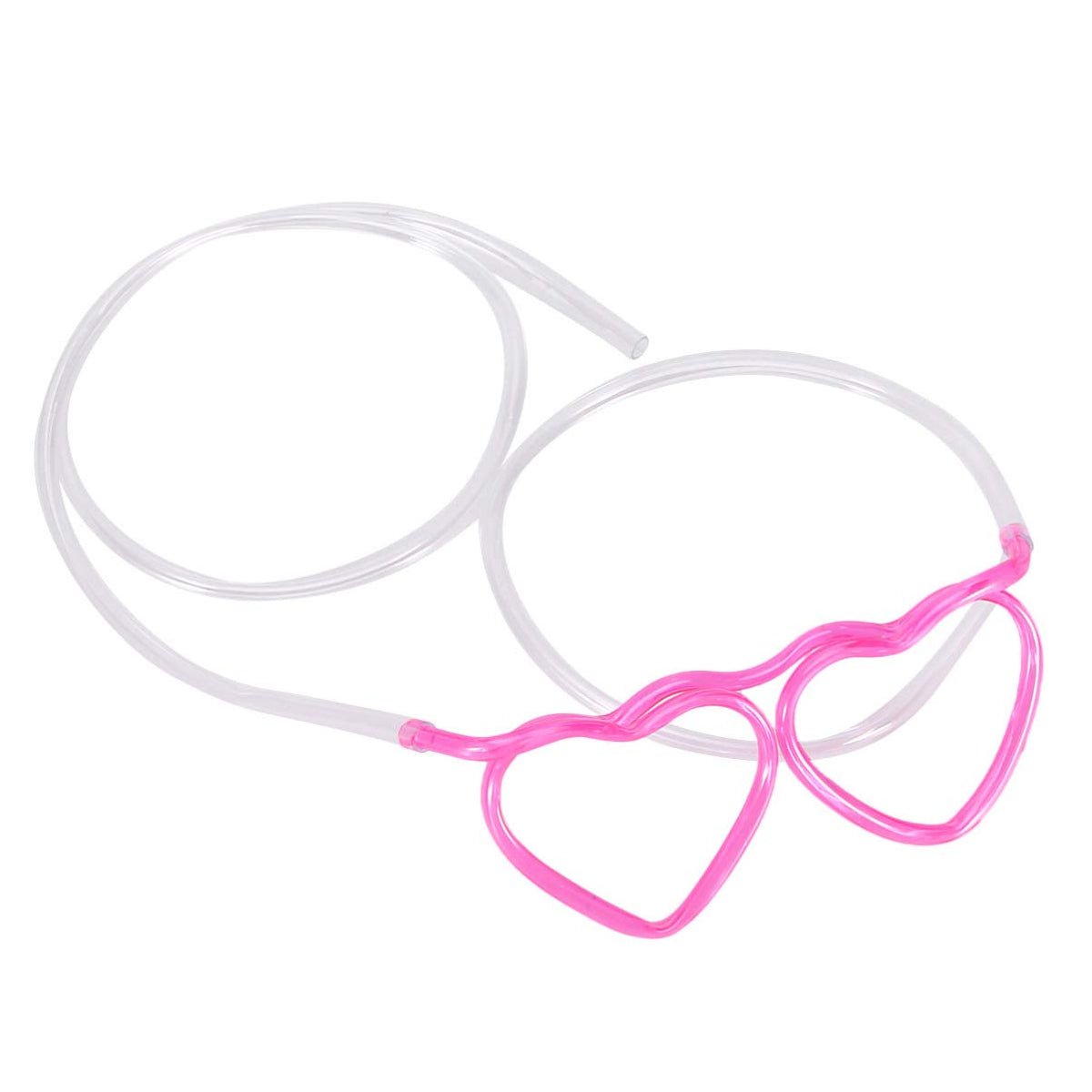 10pcs Drinking Straw Eye Glasses Fun Party Heart Shape DIY Drinking Straw Tube Birthday Parties Bar Supplies 's Party Decoration