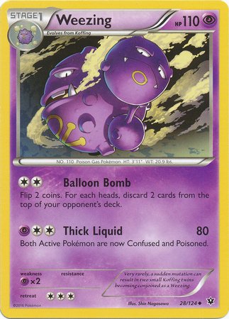Pokemon - Weezing (28/124) - XY Fates Collide