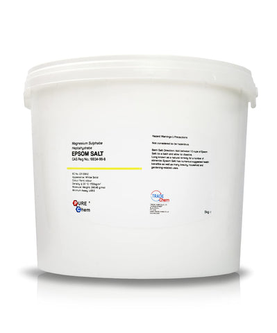 Epsom Salts | Food Grade | Magnesium Sulphate Bath Salts (5Kg)