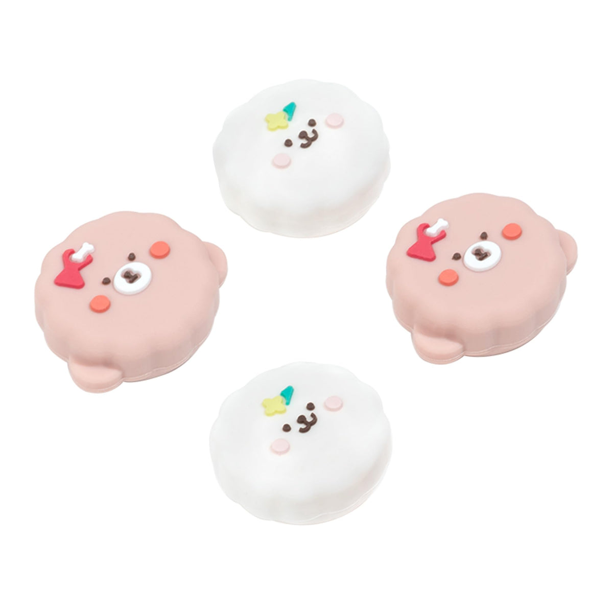GeekShare Thumb Grip Caps for Switch,4PCS Silicone Joystick Caps,Anti-Slip Thumbstick Cover Compatible with Nintendo Switch/OLED/Switch Lite - Bichon Frise