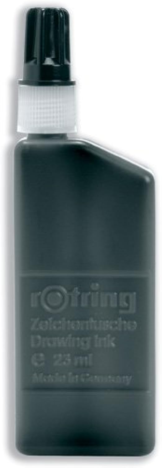 Rotring Drawing Ink for Isograph Pens 23ml Bottle Black Ref S0194660