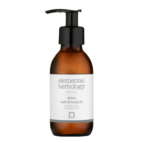 Elemental Herbology Detox Bath & Body Oil, 5.0 Fl Oz- Rosemary, Grapefruit, Juniper Berry Essential Oils Blend for a Cleansing Bath - Cruelty Free