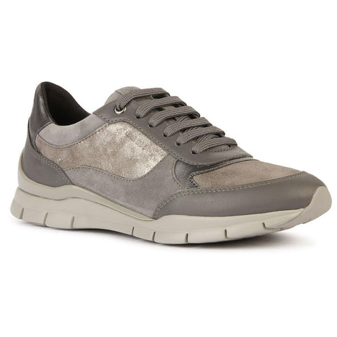 Geox Women's Sneaker, Dk Stone, 10