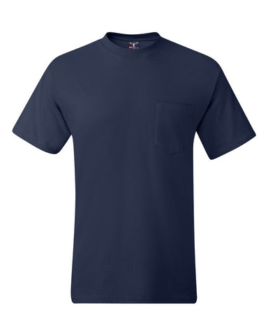 Hanes Beefy-T Adult Pocket T 2PK_Navy_XL