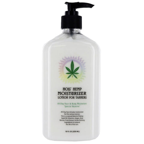 Hoss' Hemp Moisturizer Lotion For Tanners 18oz