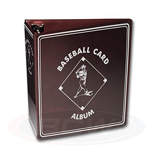 NEW BCW 3" ALBUM - BASEBALL - BURGUNDY by BCW