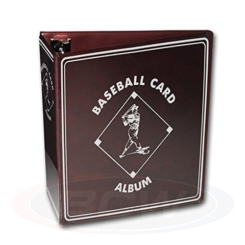 NEW BCW 3" ALBUM - BASEBALL - BURGUNDY by BCW