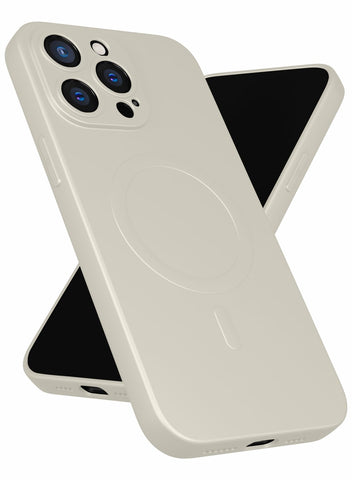 MOBILIUS for iPhone 14 Pro Max Case,[Soft Anti-Scratch Microfiber Lining][Compatible with MagSafe] Magnetic Shockproof Phone Case Designed for iPhone 14 Pro Max (6.7 inch), White