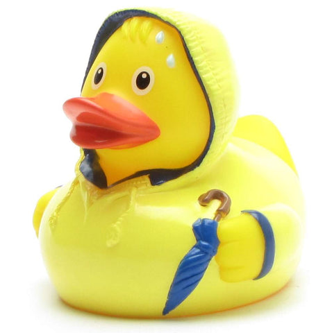 Bad Weather Rubber Duck I Squeaky Duck L 8 cm with Bath Duck Keyring