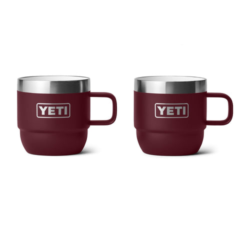 YETI Rambler Espresso Mug, Vacuum Insulated Stainless Steel Stackable Mug, Wild Vine, 2 Pack 6 oz (177 ml)