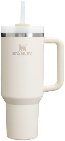 STANLEY Quencher H2.0 FlowState Stainless Steel Vacuum Insulated Tumbler with Lid and Straw for Water, Iced Tea or Coffee, Smoothie and More, Cream 2.0, 40oz