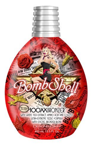 Bombshell 100xx Bronzer - Tingle Tanning Lotion, 13.5 FL. Oz.- Lot of 2 by Designer Skin