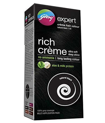 Godrej Expert Rich Creme Hair Colour Natural Black 1.00 - Multi Application Pack