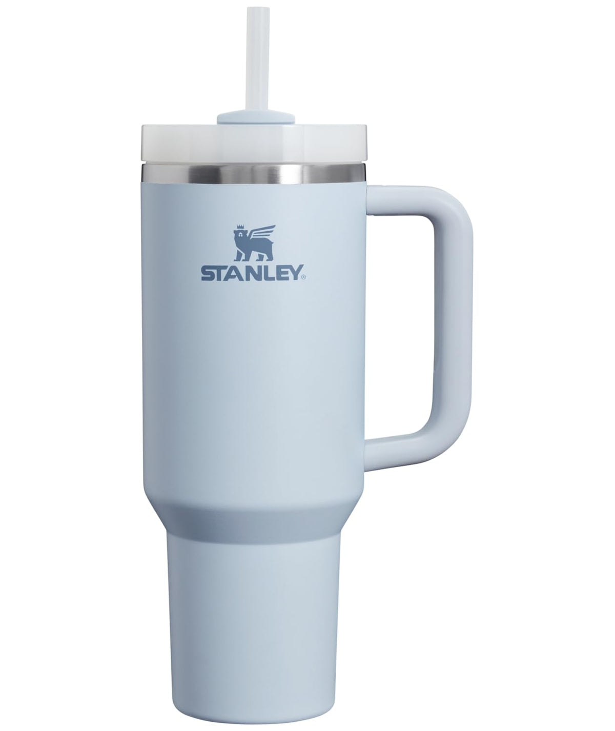 Stanley Quencher H2.0 FlowState Stainless Steel Vacuum Insulated Tumbler with Lid and Straw for Water, Iced Tea or Coffee, Smoothie and More, Glacier, 40 oz / 1.18 L