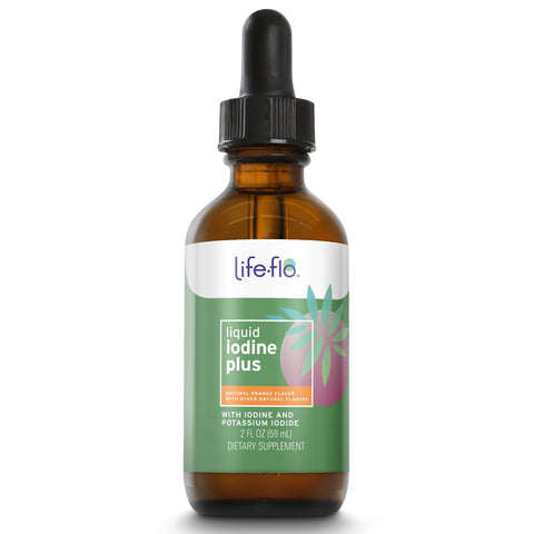 Life-flo Liquid Iodine Plus 150 mcg, Iodine Supplement for Thyroid Support,* Healthy Energy & Metabolism Formula* with Iodine & Potassium Iodide (Natural Orange Flavor)