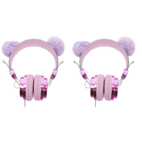 SOLUSTRE 2pcs Headphones Earphones Wired Kids Over Ear Headphone Earphones for School Earphones for Travel Abs Headset Child