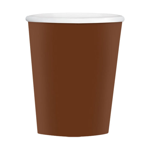 Big Party Pack Paper Coffee Cups | 12 oz | Chocolate Brown | Pack of 40 | Party Supply