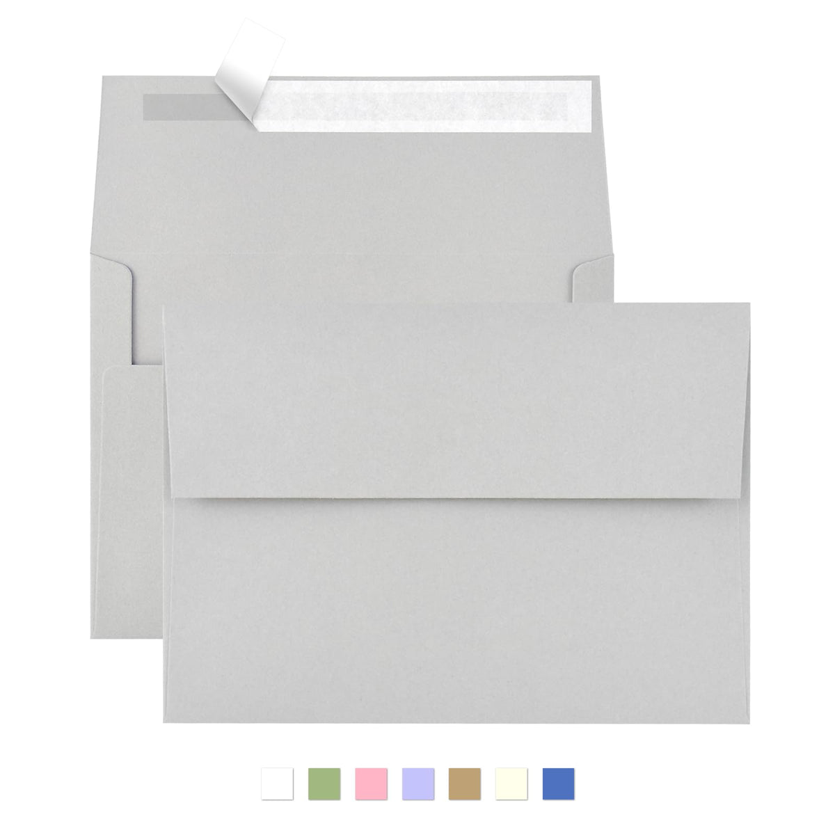 50 Pack A2 Envelopes for Invitations,4.37x5.75 Envelopes,A2 Envelopes Gray Self Seal,Printable Envelopes for Wedding,Invitation,Baby Shower,4.37x5.75 Envelopes Gray