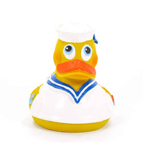 Sailor Mariner Rubber Duck Bath Toy | All Natural, Organic, Eco Friendly, Squeaker | Lanco Brand | Imported from Barcelona, Spain