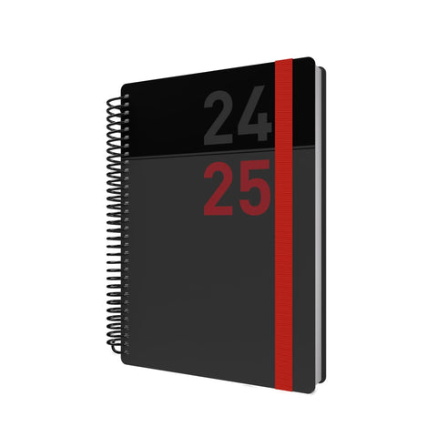 Collins Delta Mid Year Diary Planner A5 Day To Page Academic Year 2024-25 - Red - Daily Mid Year Journal for Students, Teachers and Academics - FP51M.15-2425 - August 2024 to August 2025