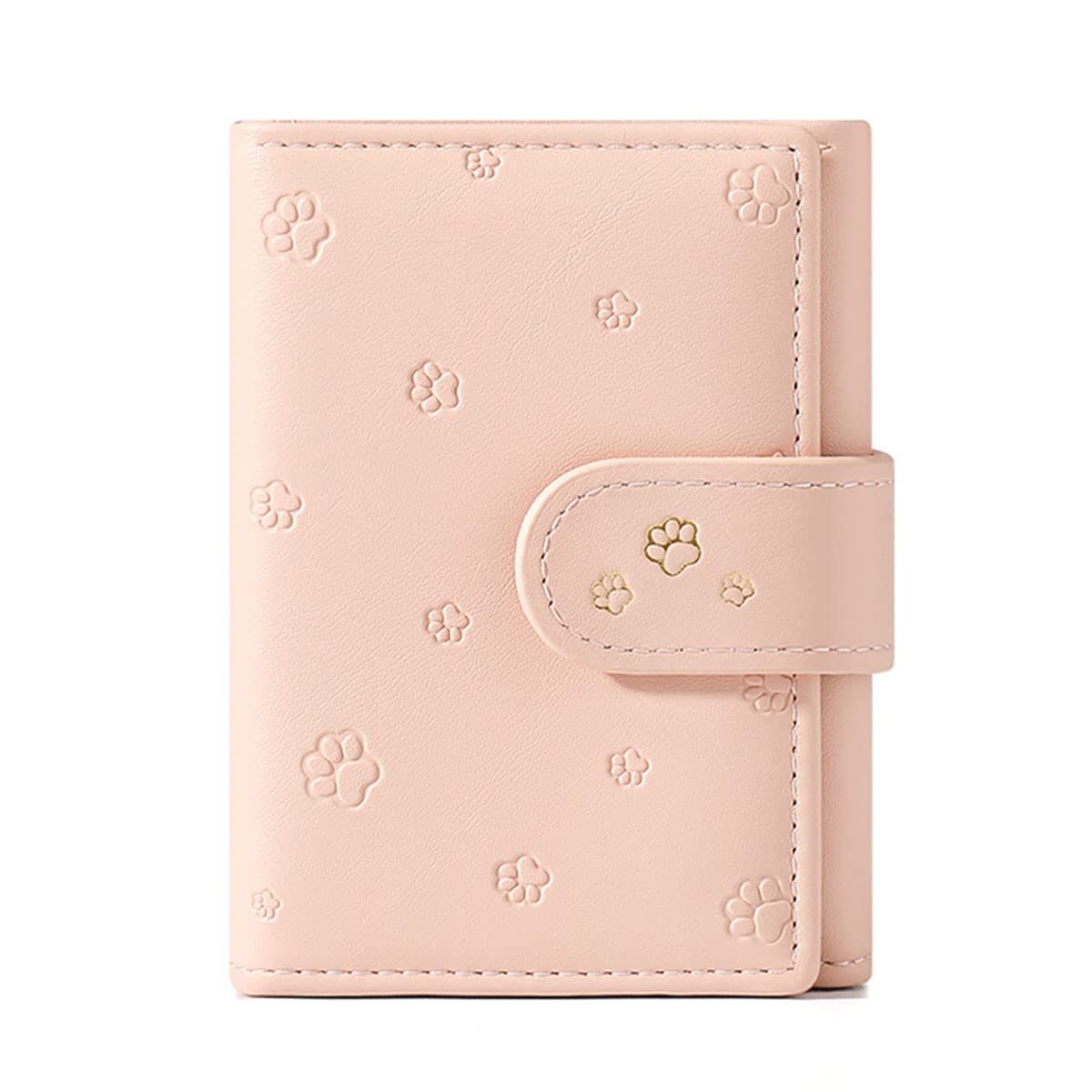 Small Wallet for Girls Kids Womens Cute Short Purse Little Slim Cash Pocket & Card Holder & Coin Purse Footprint Editon (Pink)