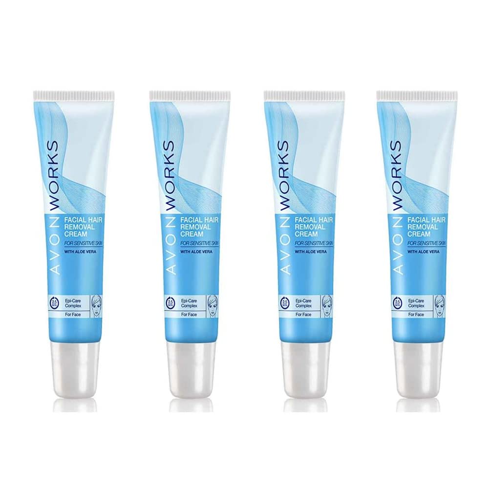 4 x Avon Avon Works Facial Hair Removal Cream -15ml each
