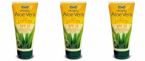 Aloe Pura Aloe Vera Sun Lotion SPF 25 200ml (Pack of 3)