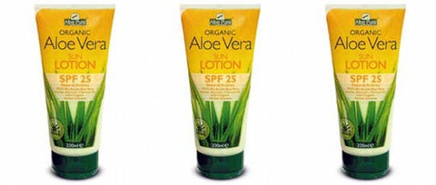 Aloe Pura Aloe Vera Sun Lotion SPF 25 200ml (Pack of 3)