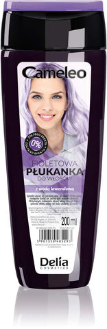Cameleo - Violet Hair Toner with Lavender Water - Semi Permanent Hair Dye- Purple Tones with NO Yellow Shades, for Blond, Platinum, Grey Hair - Violet Hair Colour & Care - Paraben Free - 200ml