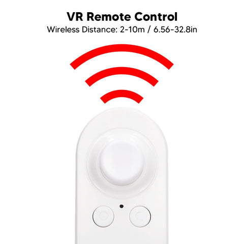 VBESTLIFE VR Gamepad For iOS, Android, PC, Wireless VR Remote Controller Gamepad 4 Modes Remote Controller Joystick Modern Gamepad for Phone, Desktop, PC Remote Control (White)