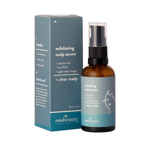 Raw Beauty Wellness Clear Scalp | Exfoliating Scalp Serum For Combination & Oily Scalp | Non-Greasy | For Men & Women | Natural | 52ml