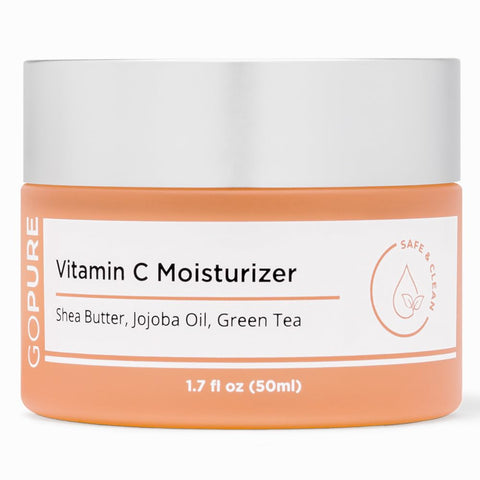 goPure Vitamin C Day Moisturizer - Anti-Aging Vitamin C Face Cream for More Radiant-Looking Complexion, Made with Hydrating Shea Butter and Jojoba Oil and Antioxidant Green Tea - 1.7 fl oz