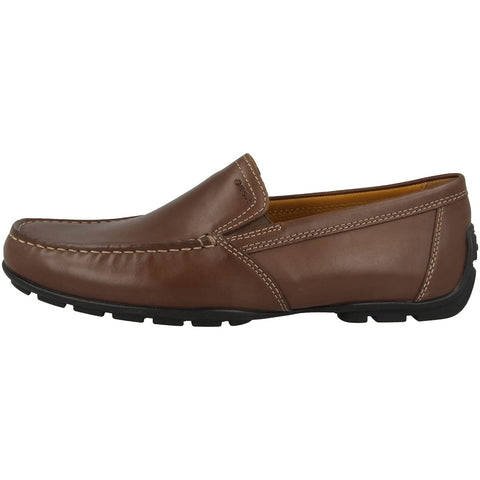 Geox Men's Monet Plain Vamp Slip-On Loafer,Coffee,41.5 EU/8.5 M US