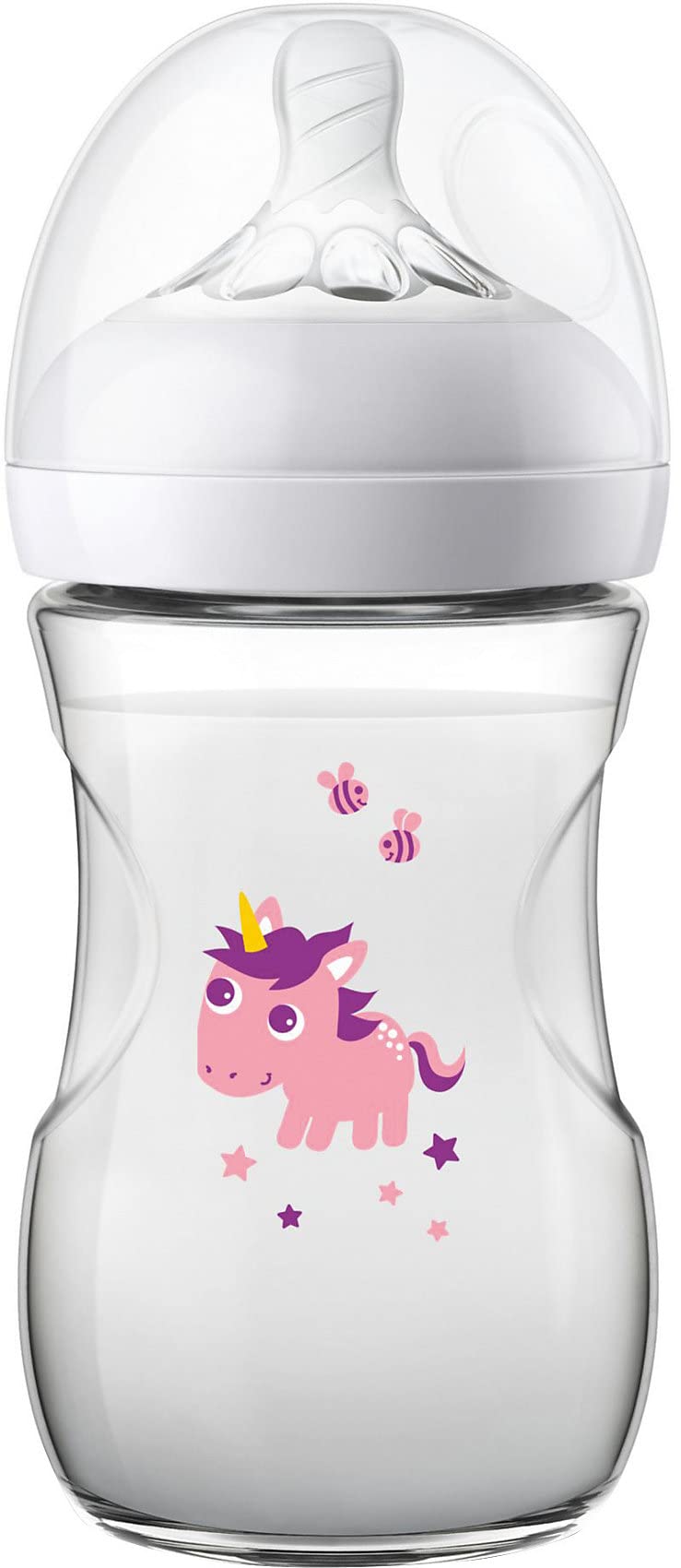 Philips Avent Natural Feeding Bottle With Unicorn Design, 260ml (Model SCF070/25)