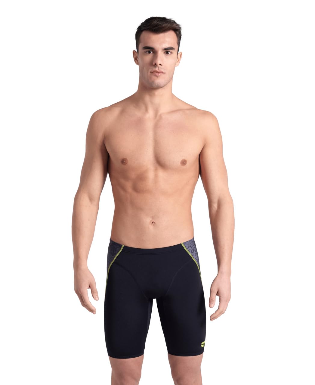 ARENA Mens Performance Camo Kikko Jammer F Swim Trunks, Black/Black Multi, 30 US