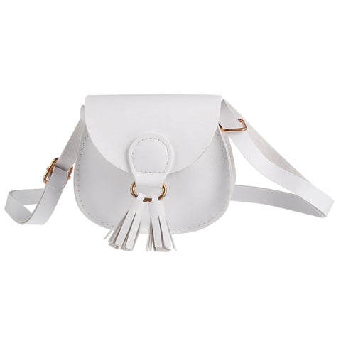 Lurrose Kids Girls Crossbody Purse Bag with Tassel PU Mini Shoulder Bag Crossbody Bag Princess Handbags Gifts