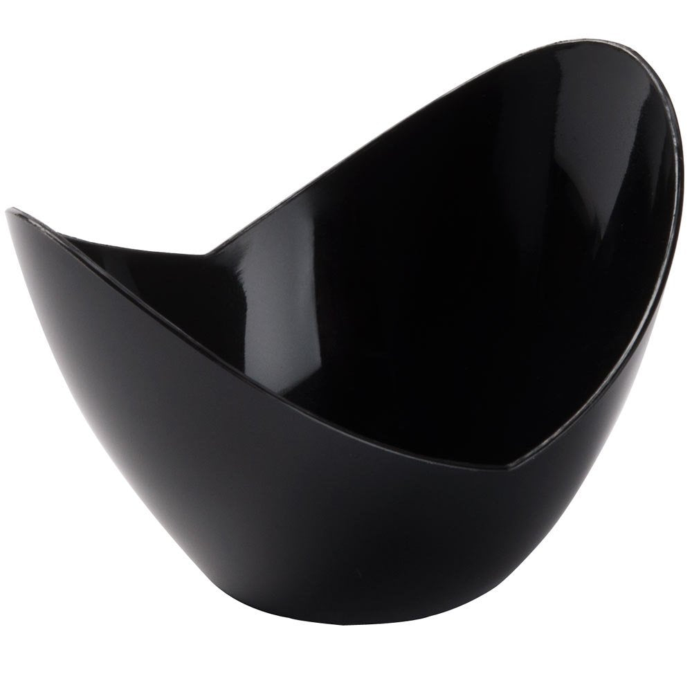 Amscan Mini Oval Dishes for Tableware Decoration (10 Piece), 3", Black