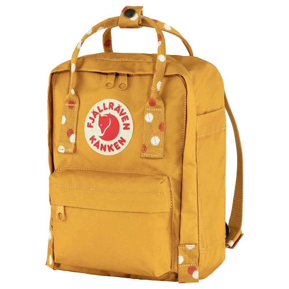 Fjallraven Women's Mini Kanken Backpack, Ochre/Confetti, Yellow, One Size