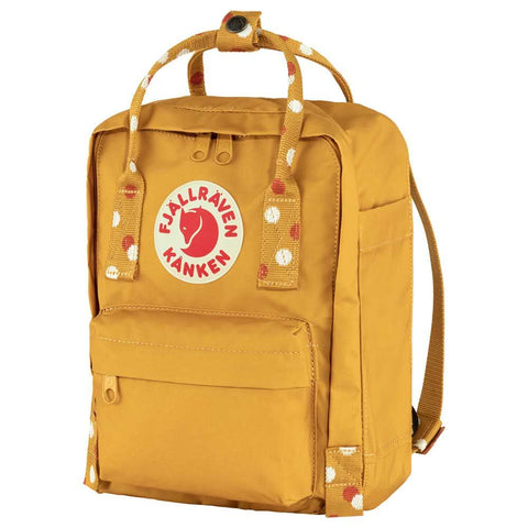 Fjallraven Women's Mini Kanken Backpack, Ochre/Confetti, Yellow, One Size