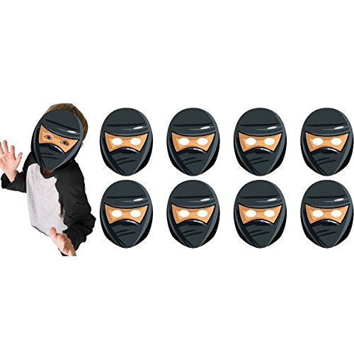 Amscan Boys Ninja Birthday Party Favors Mask (Pack of 8), Multicolor, 10" x 7 7/10"