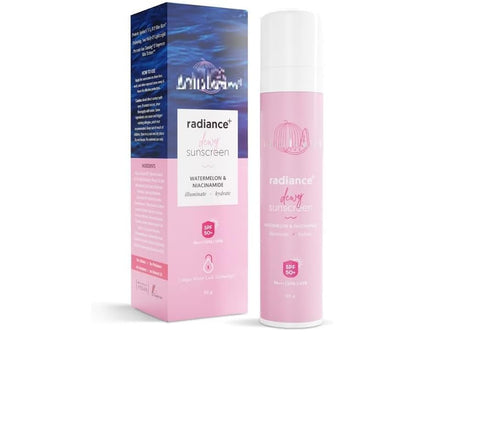 Aqualogica Radiance+ Dewy Sunscreen with Watermelon & Niacinamide | Spf 50+ |PA+++ | protects from UVA, UVB | For Complete Sun Protection | 50g