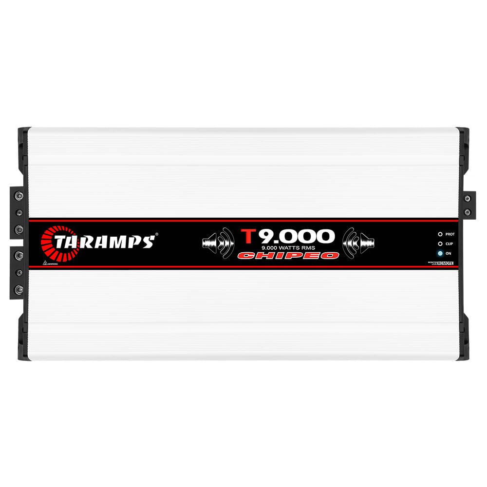 T Amplifier 9,000 CHIPEO 1 OHM Taramps Class D (1 Channel 9000 Watts RMS) Automotive Sound Amplifier