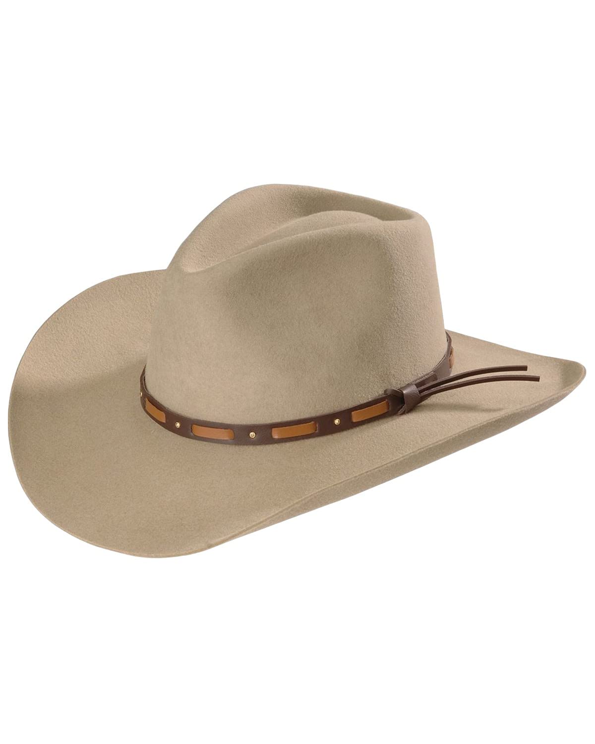 Stetson Men's Hutchins 3X Wool Felt Cowboy Hat Stone 6 3/4