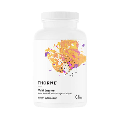 THORNE Multi Enzyme (Formerly B.P.P.) - Betaine, Pepsin, Pancreatin - Comprehensive Blend of Digestive Enzymes to Support Normal Digestion - Dairy-Free - 180 Capsules - 90 Servings