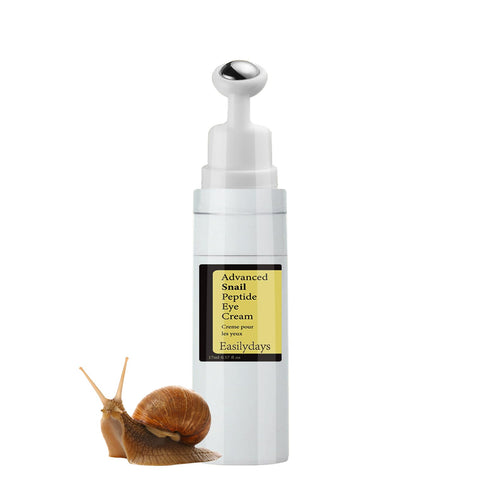 Easilydays Snail Peptide Advanced Under Eye Cream for Dark Circles, with 360Ãƒâ€šÃ‚Â° Massage Ball Reduces Wrinkles &Fine Lines, Eye Essence Roll-On, Firms, Moisturizes, and Tightens Puffy Eyes for Men&Women