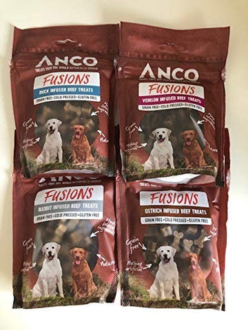 Anco Fusions Dog Treats Variety Pack (Pack of 4)